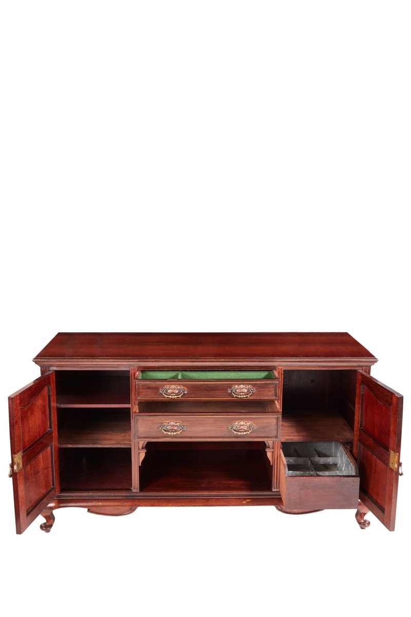 Quality Antique Carved Mahogany Sideboard by Maple & Co - Image 2